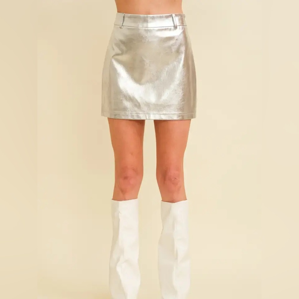 Star Print Glam Mini Skirt